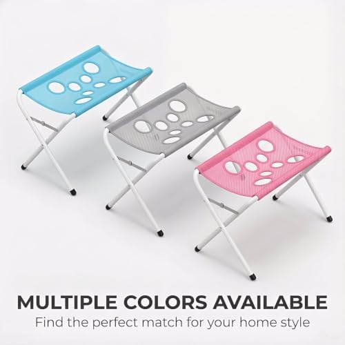 Foldable Pet Bathing Stand, Portable Grooming Rack 10kg | Triangular Steel Frame, Breathable Mesh Net, 8 Hole Restraint, Space Saving Folding Design