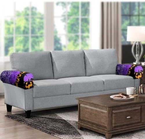 Couch Arm Covers for Sofa 2 Pack Halloween Pumpkin Arm Chair Covers for Arms Recliner Headrest Protector 2pcs Stretch Fabric Sofa Armrest Covers Halloween Decoration