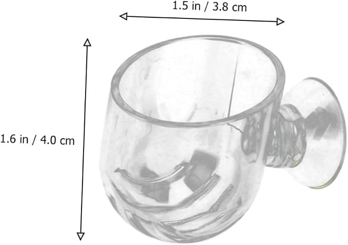 VALICLUD 2pcs Aquarium Fish Feeder Cups Acrylic Wall-Mounted Fish Food Dispensers for Tank Feeding Red Worm Bait Holder for Shrimp and Supplies