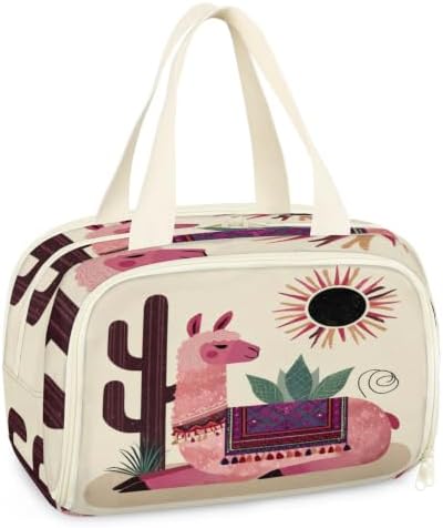 Cute Llama Travel Toiletry Bag for Women
