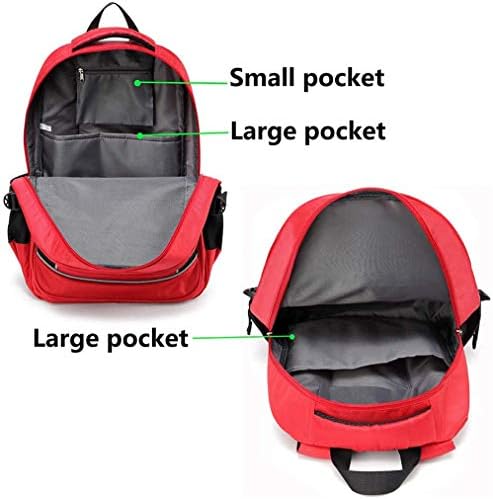 First Aid Bag Empty Red Emergency First Responder Trauma Multi-Pocket Traveling Field Trips Camping Essentials (Red, 1 Piece)