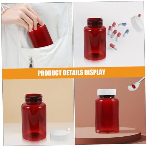 16pcs Pill Bottles Lids for Medication Storage Light-Blocking Containers for Safe Travel and Organization of Pills and Vitamins