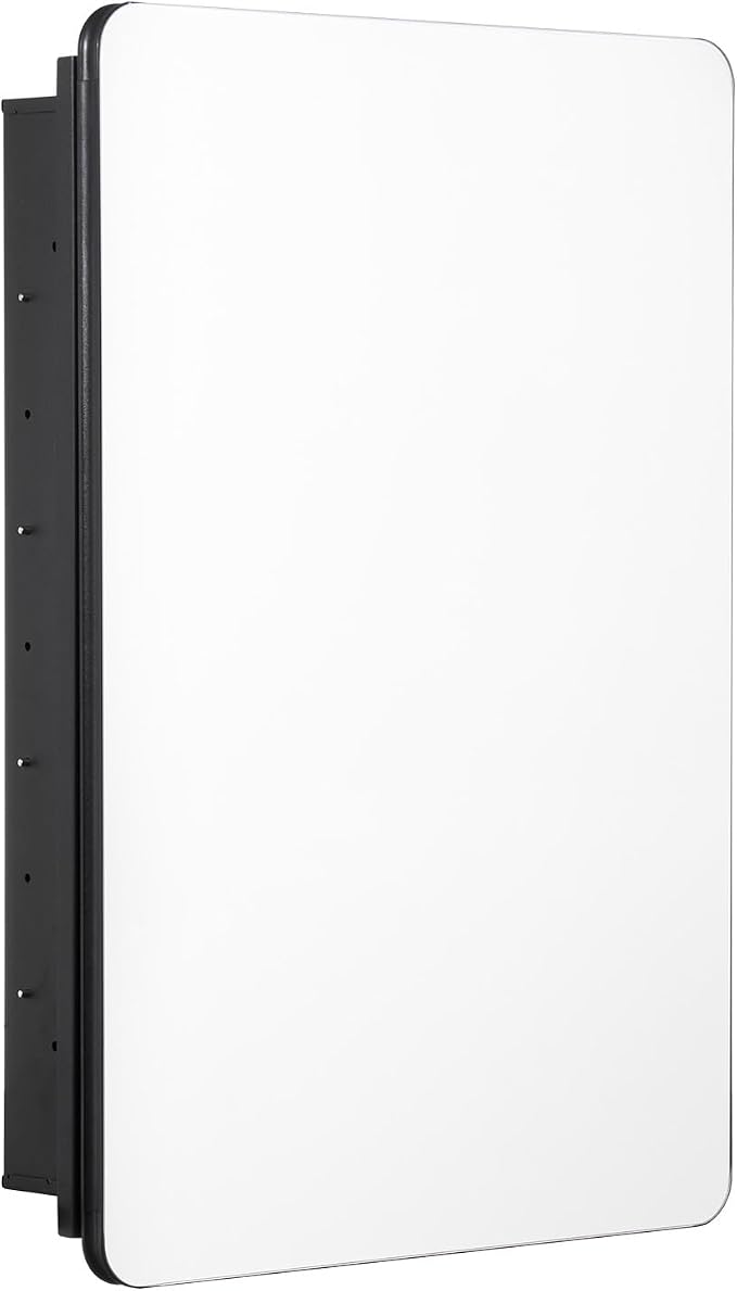 VEVOR Medicine Cabinet, 20 x 30 inch, Medicine Cabinet for Bathroom with Mirror, Aluminum Frame Bathroom Wall Cabinet, 4-Layer Adjustable Shelves, Recessed & Wall-Mounted Installation