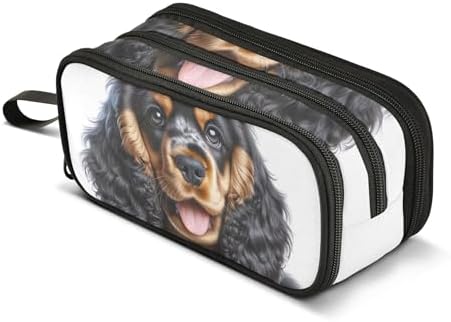 Pencil Pouches Zipper Pencils Case Pet Dog Cute Puppy Pencil Storage Bag Cute Pen Pouch Girls Kawaii Adults Kids Back to School Organizer