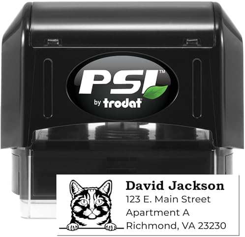 Personalized Munchkin Cat Return Address Stamp for Packages & Letters | Custom Self-Inking Mail Stamper with Feline Design | Handcrafted Rubber Postal Addressing Labels for Home & Business