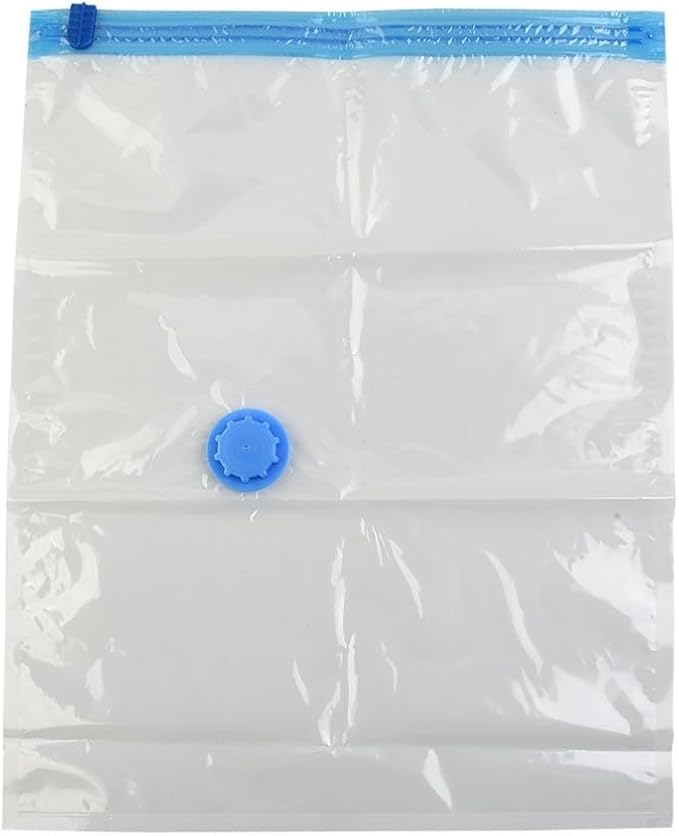Transparent Vacuum Storage Bags for Clothes, Folding Compressed Space Saving Organizers, Large Size for Comforters, Blankets, Pillows, Seasonal Clothing, 7 Wire Thickness(40x50cm)