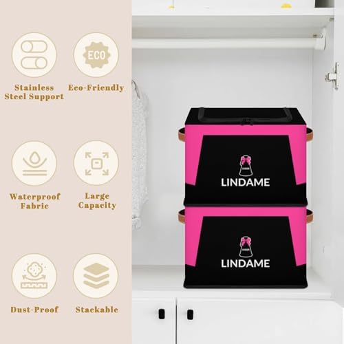 Custom Storage Basket with Zipper Lid, Cheer Cheerleader Foldable Fabric Storage Boxes Decorative Closet Shelves Clothes Organizer Container Cubes with Handle 1PCS