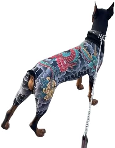 Pet Tattooed Outfit Dogs and Cats Tattooed Apparel Light Weight Fabric Garment Doberman Pinscher Pet Supply Elegant Dog Clothes