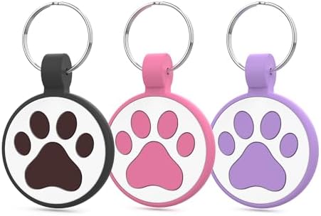QR Code Cat Tag, Modifiable Pet Online Profile, Multiple Emergency Contact, Scannable QR Code, Instant Location Email Alert (Small Breeds - 1", Black & Rose & Purple)