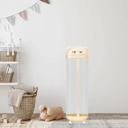 Toy Box Transparent Toy Organizer Portable Stable Collectibles Bin Plush Storage Basket for Kids Bedroom Household Balls Book, yellow S