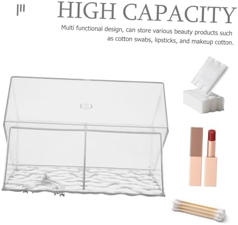 Wall Mounted Cotton Pad Storage Box Durable Organizer for Makeup Eggs Cotton Swabs and Beauty Accessories Space Saving Design for Bathroom Convenience Sturdy Pet Material