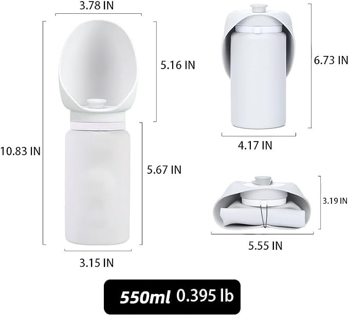 Collapsible Portable Dog Water Bottle & Bowl – Leak-Proof Pet Water Bottle for Dogs, Travel & Walking Accessory