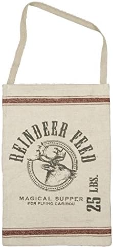 Primitives by Kathy Vintage Sack Style Hanging Bag, Reindeer Feed