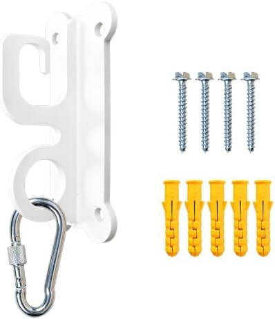 ESPETS Dog White Tie Out Wall Hook Anchor, Secure Dog Leash Holder