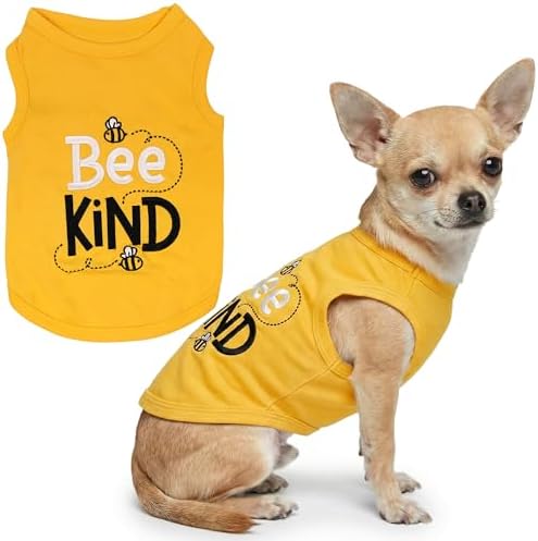 Parisian Pet Dog Shirt – 100% Cotton Shirts for Small Dogs – Sleeveless Puppy Vest – Lightweight and Breathable Pet Apparel – Soft Pullover Summer Dog Clothes - Stretchy T Shirts for Dogs