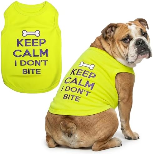 Parisian Pet Dog Shirt – 100% Cotton Shirts for Large Dogs – Sleeveless Puppy Vest – Lightweight and Breathable Pet Apparel – Pullover Summer Dog Clothes - Stretchy Funny T Shirts for Dogs