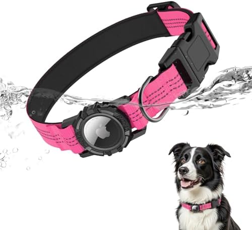 AirTag Dog Collar, IP68 Waterproof Integrated Air Tag Dog Collars