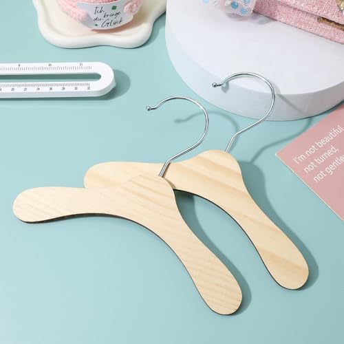 10pcs Wooden Pet Clothes Rack Dog Apparel Hangers for Home Use Easy to Store Non-Slip Design for Hanging Dog and Cat Clothing Great for Pet Owners