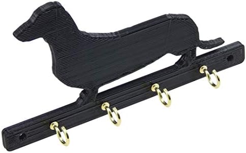 Dachshund Weiner Dog Key Rack Leash Holder Hanger Organizer for Wall - Four Hooks to Hang Dog Leashes - Dachshund Home Decor