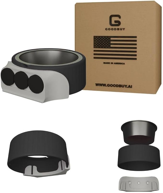 Pet Station Elevated Dog Bowl Stand for 6.8 in. Bowls - 3D Printed Dog Feeder - Adjustable Height Legs and Magnetic Fridge Mount Feeding Station - Made in USA (Black, Bowl + MagneticMount)