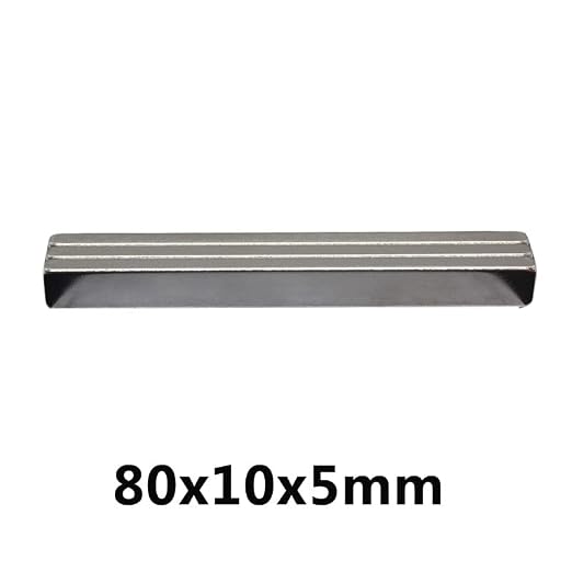 2/5/10PCS 80x10x5mm Super Strip Big Sheet 80x10x5 mm Neodymium Permanent NdFeB 80 * 10 * 5 mm Magnets(10pcs)
