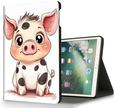 for Microsoft Surface Pro 8-13" 2021 Tablet Case,Auto Wake/Sleep,Adjustable Stand Protective Cover - Cute Cartoon Pig