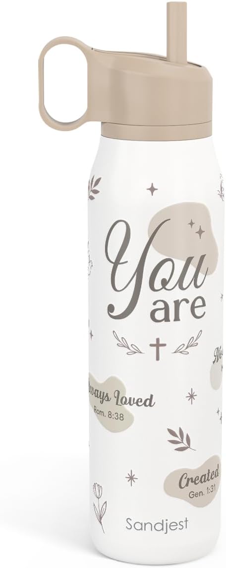 Inspiration Stainless Steel Water Bottle with Twist Lid 20oz, You Are Travel Insulated Water Bottles for Sports & Gym, Gift for Women Girls Friends Birthday Christmas