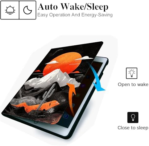 for Microsoft Surface Go 4/3/2/1-10.5" 2021 Tablet Case,Auto Wake/Sleep,Adjustable Stand Protective Cover - Sunset Mountain Art