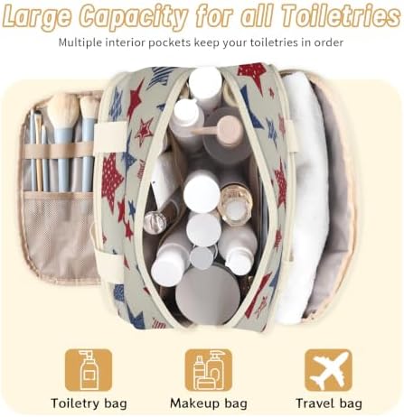 4th of July Travel Toiletry Bag for Women