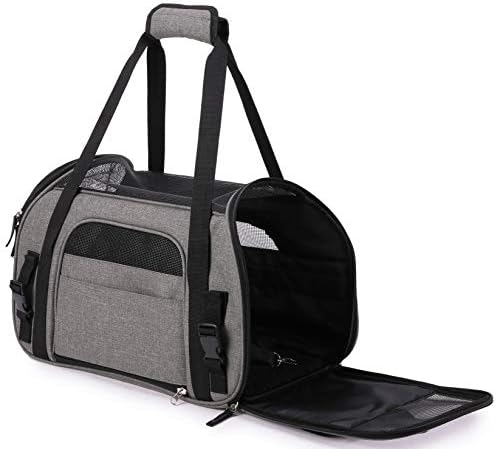EliteField Soft-Sided Pet Carrier for Cats & Small Dogs (3-Year Warranty) | Airline Approved, Removable Bed & Cover, Built-In Leash, Luggage Sleeve, Seat Belt Loop, Waterproof, Durable, Foldable