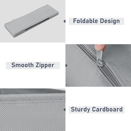 DIMJ Drawer Organizer Clothes - 20 Pack Closet Drawer Organizer Bins for Baby Clothes Storage, Fabric Dresser Organizer for Nursery Bedroom, Foldable Small Drawer Dividers for Underwear Socks