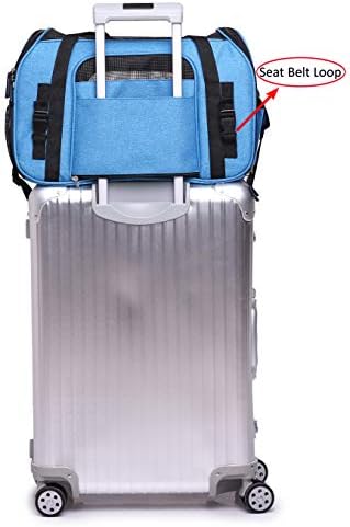 EliteField Soft-Sided Pet Carrier for Cats & Small Dogs (3-Year Warranty) | Airline Approved, Removable Bed & Cover, Built-In Leash, Luggage Sleeve, Seat Belt Loop, Waterproof, Durable, Foldable