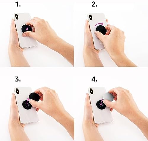 PopSockets Hamster PopGrip Adhesive Grip Stand for Smartphones (Black)