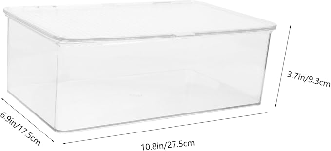 TEHAUX Sturdy Cd Storage Box Portable Cd Case Lid DVD Holder for Car Decorative Organizers for Home and Office