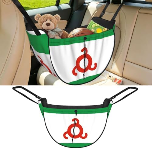 Flag of Ingushetia Car Seat Organizer-Backseat Storage Bag for Travel