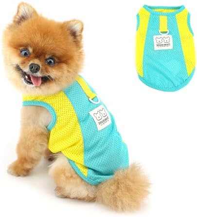PAIDEFUL Mesh Tank Top for Small Dogs, Green, S