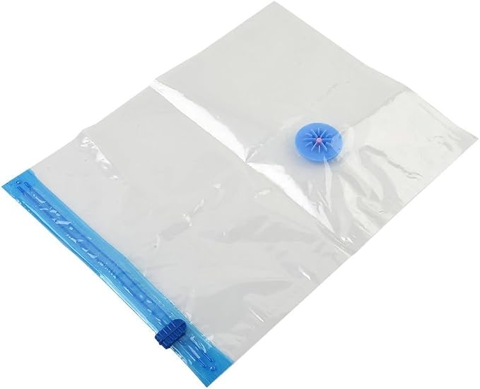 Transparent Vacuum Storage Bags for Clothes, Folding Compressed Space Saving Organizers, Large Size for Comforters, Blankets, Pillows, Seasonal Clothing, 7 Wire Thickness(100x120cm)