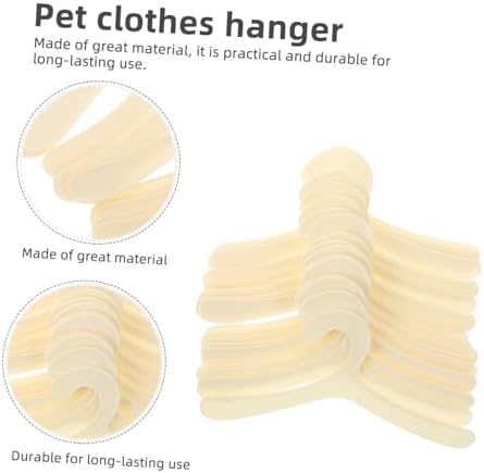 20Pcs Puppy Apparel Hanger Lightweight Plastic Pet Clothing Hanger for Dogs for Organizing Pet Costumes and Outerwear Durable and Portable Storage
