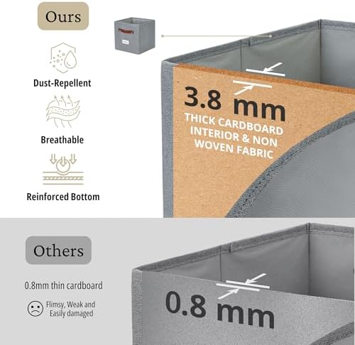 DECOMOMO Storage Bins, Storage Baskets for Shelves