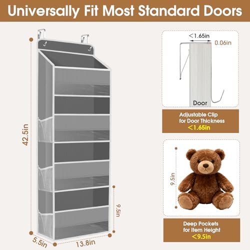Over The Door Organizer Storage behind Door Hanging Organizer for Nursery