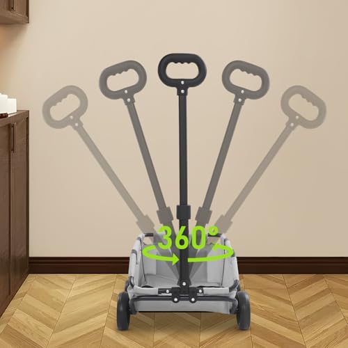 Dog Stroller, Pet Stroller for Travelling, Folding Dog Cart, Pet Stroller for Small Dogs Cats (Grey)