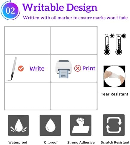 Removable Stickers Labels 5" x 3" 120 Large Moving Labels for Boxes, Packing Supplies for Moving, White Blank Label Stickers for Home Organization Projects, Kitchen, Storage Bins