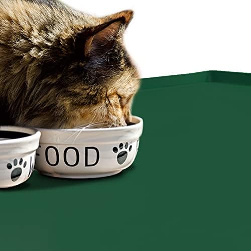 Silicone Dog Food Mat Waterproof Pet Feeding Tray for Medium and Large Dogs