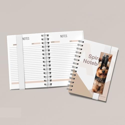 Cute Pet Yorkie Leather Pen Holder Bookmark with Elastic Band, PVC Notebook Pen Sleeve Case, Portable Pencil Pouch Bookmark