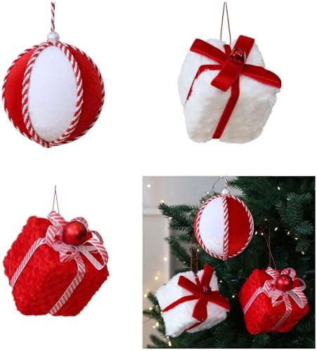 Festival Velvety Tree Hanging Decorations Assorted Holiday Ornament for Pets Durability Craft Supplies Festival Craft Ornament