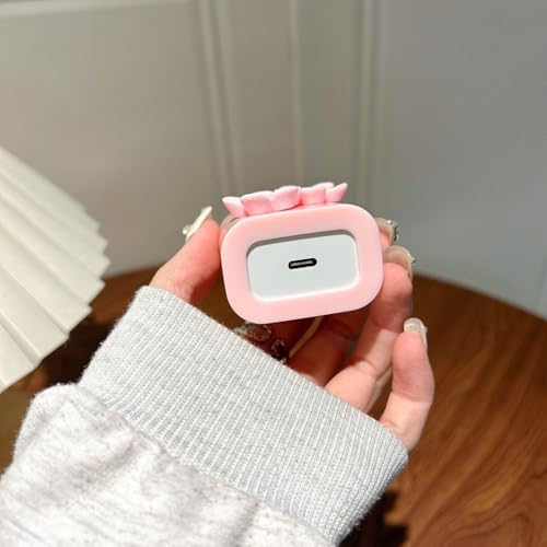 Cute Flowers Cable Protector for iPhone Charger Cover,3D Floral Cherry Buds Blossoms Charger Cord Protector for Women Girl,DIY Phone Cord Protector Charger Accessories for iPhone 14 15 16 Plus Pro Max
