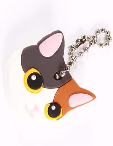 Key Caps, 3.1 x 3.5 x 1.1cm Super Funky Pet Cat Key Organizers PVC KeyIdentifier Caps KeyCovers for Standard Flat House