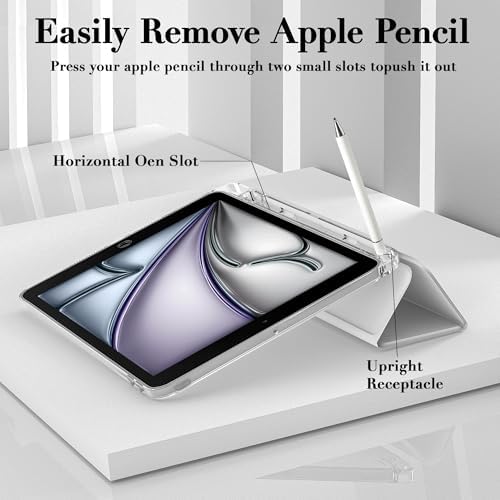 Cute Kawaii Lolipop Case for 9.7" iPad 5th/6th Generation, Clear TPU Smart Stand Back Cover with Pencil Holder, Auto Wake/Sleep Foldable Protective Case for iPad 2017/2018