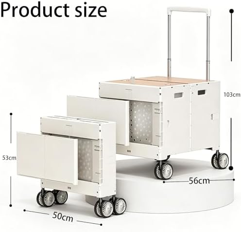 Pet Transport Vehicle, Lightweight, Multi-Functional and Practical Vehicle, Suitable for Shopping, Camping and Storage.(White,63 * 9 * 48)
