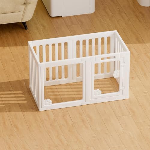 Acrylic Indoor Pet Enclosure,Foldable Independent Dog Gate, Easy to Clean,Suitable for Puppies, Rabbits, Cats, and Piglets, Easy to Assemble(100x50/39.4x19.7in)